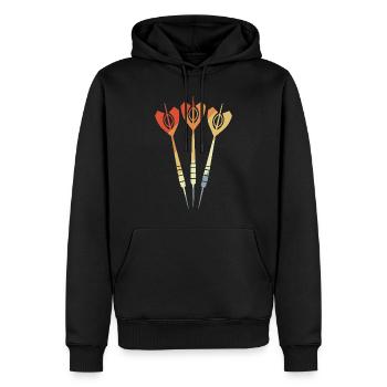 Dartpfeile Vintage - Männer Premium Bio Hoodie - Schwarz - Vorne - Nico (187cm)