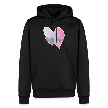 Love Assemble 00 - Men’s Premium Organic Hoodie - black - Front - Nico (187cm)