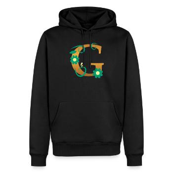 G - Sweat à capuche Premium bio Homme - noir - Devant - Nico (187cm)