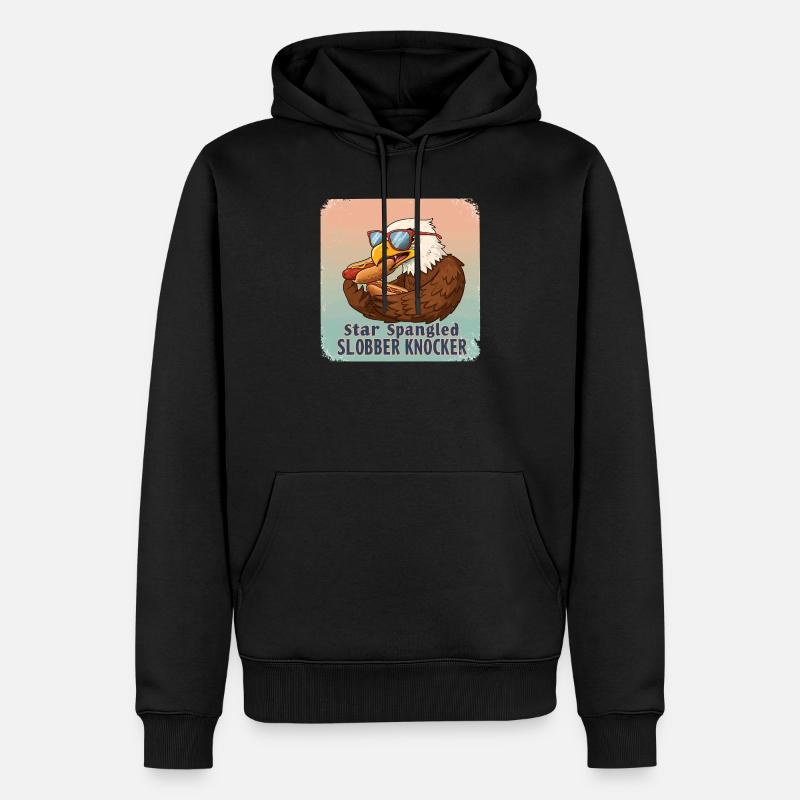 Star Spangled Slobber Knocker - Männer Premium Bio Hoodie - Schwarz