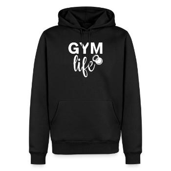 salle de sport comme la conception de motivation de fitness - Sweat à capuche Premium bio Homme - noir - Devant - Nico (187cm)