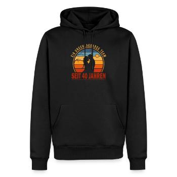 40 Years Relationship Gift Husband Wife - Men’s Premium Organic Hoodie - black - Front - Nico (187cm)
