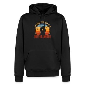 43 Jahre Beziehung Geschenk Ehemann Ehefrau - Männer Premium Bio Hoodie - Schwarz - Vorne - Nico (187cm)