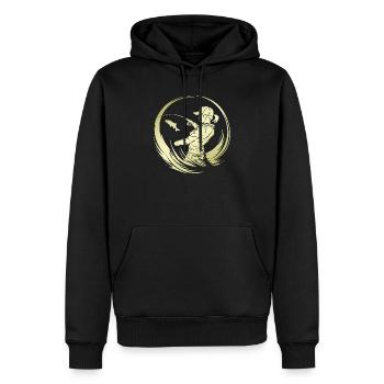 Fishing Silhouette Fischer - Männer Premium Bio Hoodie - Schwarz - Vorne - Nico (187cm)