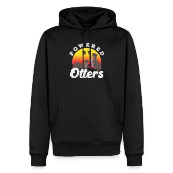 Otter Tierliebhaber Seeotter Cartoon - Männer Premium Bio Hoodie - Schwarz - Vorne - Nico (187cm)