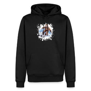 Guépard Ski Ski - Sweat à capuche Premium bio Homme - noir - Devant - Nico (187cm)