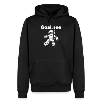 Robot de football robot - Sweat à capuche Premium bio Homme - noir - Devant - Nico (187cm)