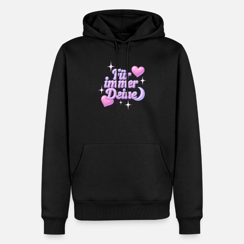 für immer deine / y2k statement design - Männer Premium Bio Hoodie - Schwarz