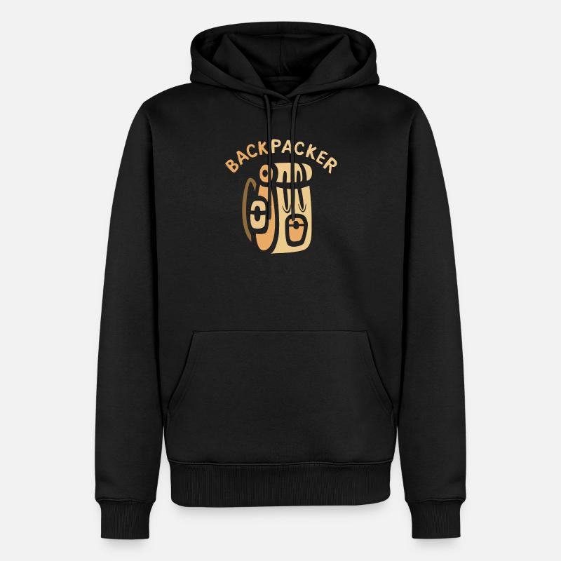 Backpacker Comic Sac à dos Design - Sweat à capuche Premium bio Homme - noir