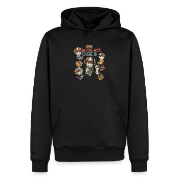 Katzenverteilungssystem - Männer Premium Bio Hoodie - Schwarz - Vorne - Nico (187cm)