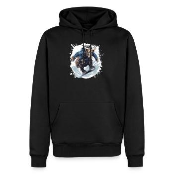 Bulle Snowboard Taurus - Männer Premium Bio Hoodie - Schwarz - Vorne - Nico (187cm)