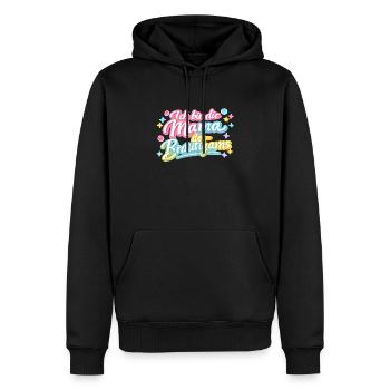 Mama des Bräutigams Geschenkidee - Männer Premium Bio Hoodie - Schwarz - Vorne - Nico (187cm)