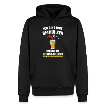 Je ne suis pas ivre - Carnaval - Sweat à capuche Premium bio Homme - noir - Devant - Nico (187cm)