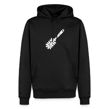 Brosse de toilettes Grunge Vecteur d’humour dans les toilettes - Sweat à capuche Premium bio Homme - noir - Devant - Nico (187cm)