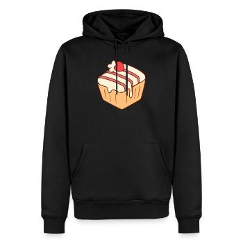 Cupcake backen, Bäckerei, Konditorei - Männer Premium Bio Hoodie - Schwarz - Vorne - Nico (187cm)