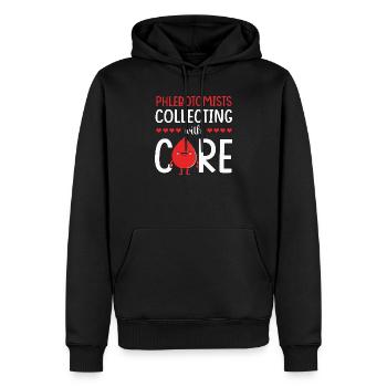 Don de sang Donneur de sang - Sweat à capuche Premium bio Homme - noir - Devant - Nico (187cm)