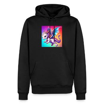 dragon - Sweat à capuche Premium bio Homme - noir - Devant - Nico (187cm)