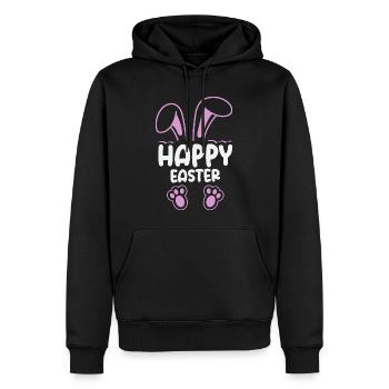 Frohe Ostern Süßer Osterhase Eiersuche Ostereier - Männer Premium Bio Hoodie - Schwarz - Vorne - Nico (187cm)