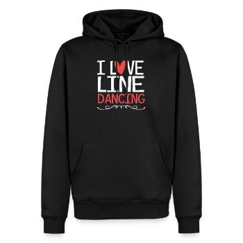 Line Dance - Men’s Premium Organic Hoodie - black - Front - Nico (187cm)