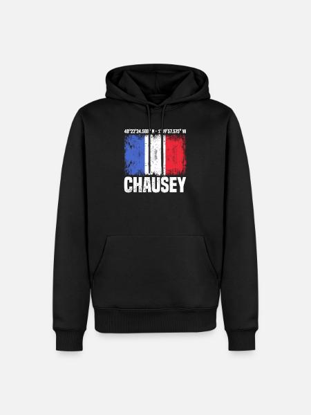 Chausey Coordinates - Men’s Premium Organic Hoodie - black