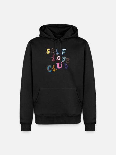 Selbstliebe Club - Männer Premium Bio Hoodie - Schwarz