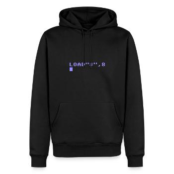 Load - Männer Premium Bio Hoodie - Schwarz - Vorne - Nico (187cm)