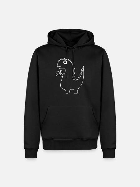 Dinosaur baby with tentacles - Men’s Premium Organic Hoodie - black