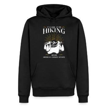 Cocker Spaniel américain - Sweat à capuche Premium bio Homme - noir - Devant - Nico (187cm)