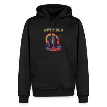 Reaper's Realm Grim Reaper Halloween Shirt - Men’s Premium Organic Hoodie - black - Front - Nico (187cm)