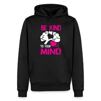 Kind bleiben Kindisch Junggeblieben - Männer Premium Bio Hoodie - Schwarz - Vorne - Nico (187cm)