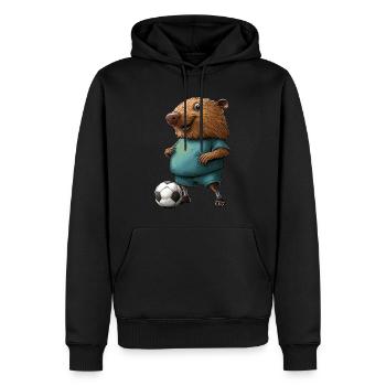 Football Moles - Men’s Premium Organic Hoodie - black - Front - Nico (187cm)