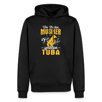 Orchester Tubist Die besten Musiker spielen Tuba - Männer Premium Bio Hoodie - Schwarz - Vorne - Nico (187cm)