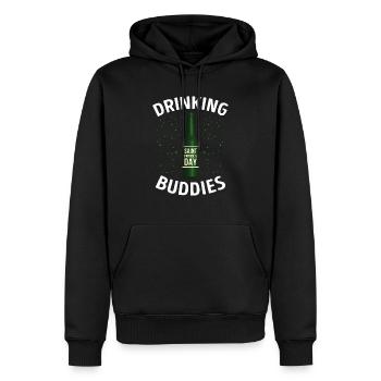 Fête des copains de boisson Saint-Patrick - Sweat à capuche Premium bio Homme - noir - Devant - Nico (187cm)