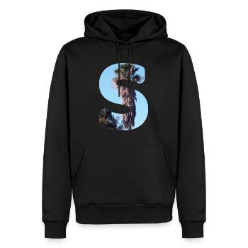 Sommer Buchstabe S Schriftzug Sommerferien Sonne - Männer Premium Bio Hoodie - Schwarz - Vorne - Nico (187cm)
