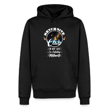 Meteorite Design T-shirt - I'm not lost - Men’s Premium Organic Hoodie - black - Front - Nico (187cm)