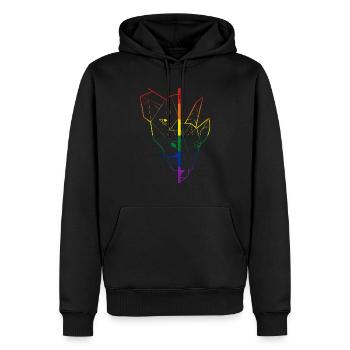 Löwin | Bergziege (bunt) - Männer Premium Bio Hoodie - Schwarz - Vorne - Nico (187cm)