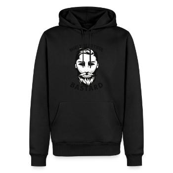 Kräftiger Bart Bastard Kräftiger Bart Bastard Insp - Männer Premium Bio Hoodie - Schwarz - Vorne - Nico (187cm)