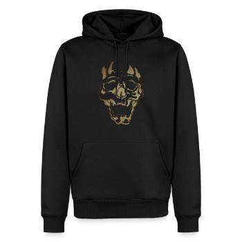 crane1 - Sweat à capuche Premium bio Homme - noir - Devant - Nico (187cm)