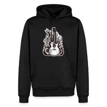 Rock n roll / Guitar / Music / Instrument - Men’s Premium Organic Hoodie - black - Front - Nico (187cm)