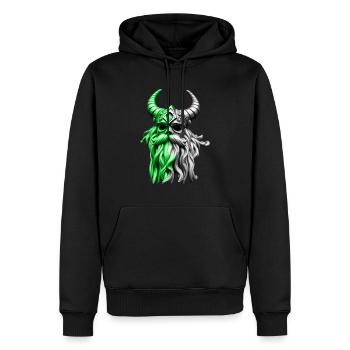 Ragnar Green - Männer Premium Bio Hoodie - Schwarz - Vorne - Nico (187cm)