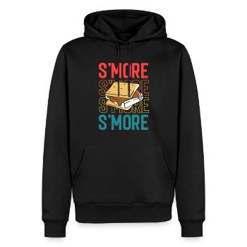 Retro Smore Marshmallow Vintage Camping - Sweat à capuche Premium bio Homme - noir - Devant - Nico (187cm)