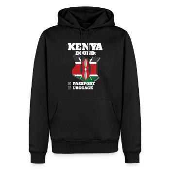 Kenya Bound Country Travel Kenyan Flag Vacances - Sweat à capuche Premium bio Homme - noir - Devant - Nico (187cm)