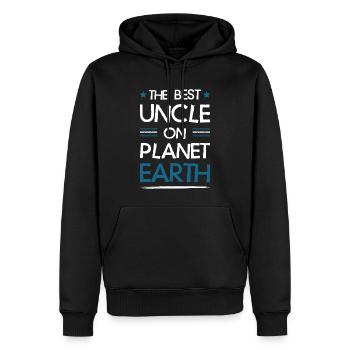 Bester Onkel Spruch - Männer Premium Bio Hoodie - Schwarz - Vorne - Nico (187cm)