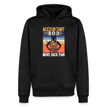 Drôle CPA Citation Comptable Bod Like A Dad Bod - Sweat à capuche Premium bio Homme - noir - Devant - Nico (187cm)