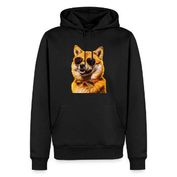 Shiba Inu Cool - Shiba Inu - Men’s Premium Organic Hoodie - black - Front - Nico (187cm)