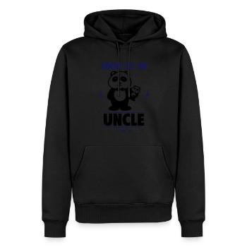Bientôt oncle – Prêt pour la vie d’oncle ! - Sweat à capuche Premium bio Homme - noir - Devant - Nico (187cm)