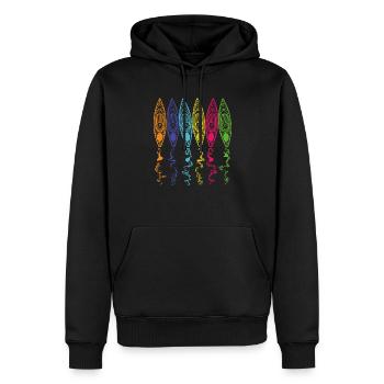 Kayak Canoe Kayak Kayaker Retro Vintage - Men’s Premium Organic Hoodie - black - Front - Nico (187cm)