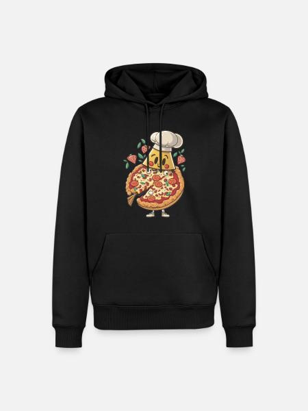 Pizzabäcker Hobbykoch Italien Pizza Kochschürze - Männer Premium Bio Hoodie - Schwarz