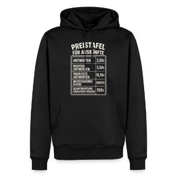 Drôles Dictons Drôle Drôle Coquine Stupide Question - Sweat à capuche Premium bio Homme - noir - Devant - Nico (187cm)