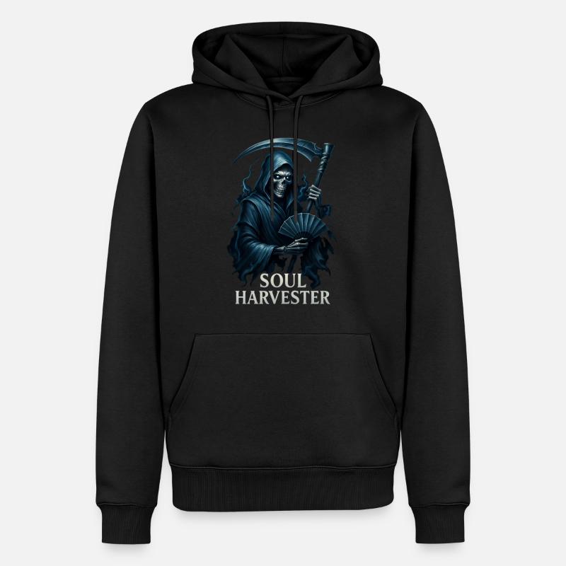 Faucheuse Moissonneur d’âmes - Sweat à capuche Premium bio Homme - noir